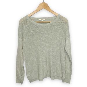 Madewell 100% Cotton Loose Knit Sweater Gray Size Small
